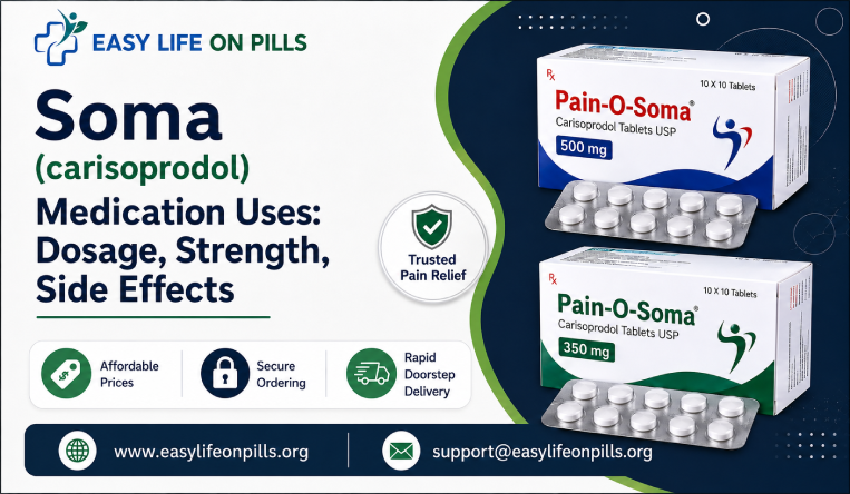 Soma (Carisoprodol) Medication Guide: Uses, Strength, and Side Effects